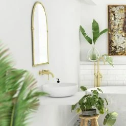 Chatsworth Traditional 673 X 490mm Arched Mirror - Brushed Brass -Chatsworth Shop CHTBBM d4 460