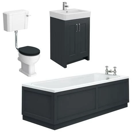 Chatsworth Graphite Bathroom Suite Incl. 1700 X 700 Bath With Panels 7 Chatsworth Graphite Bathroom Suite Incl. 1700 X 700 Bath With Panels - Image 7