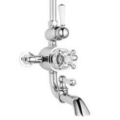 Alternative view of Chatsworth 1928 Traditional Thermostatic Shower With Rigid Riser & Bath Tap
