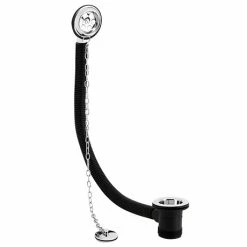 Chatsworth Chrome Retainer Bath Waste With Brass Plug & Link Chain