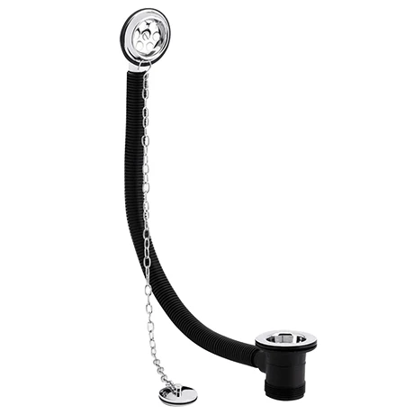 Chatsworth Chrome Retainer Bath Waste With Brass Plug & Link Chain 1 Chatsworth Chrome Retainer Bath Waste With Brass Plug & Link Chain