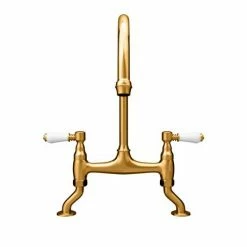 Chatsworth Antique Gold Traditional Bridge Lever Kitchen Sink Mixer -Chatsworth Shop CHTKTAG d1 460