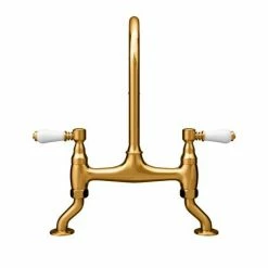 Chatsworth Antique Gold Traditional Bridge Lever Kitchen Sink Mixer -Chatsworth Shop CHTKTAG d2 460
