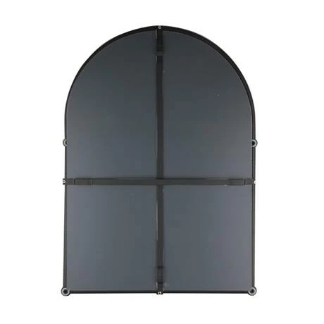 Chatsworth Traditional 700 X 490mm Arched Mirror With Glass Shelf - Matt Black 3 Chatsworth Traditional 700 X 490mm Arched Mirror With Glass Shelf - Matt Black - Image 3