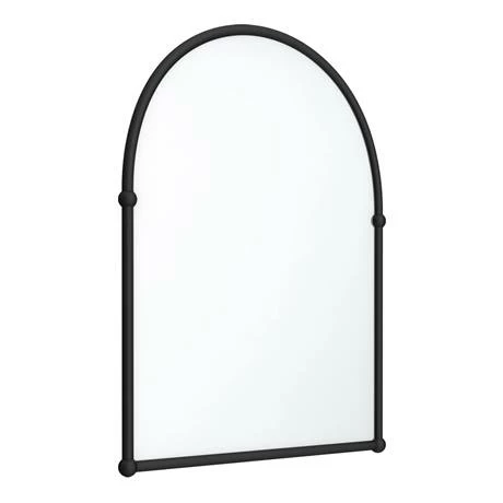 Chatsworth Traditional 673 X 490mm Arched Mirror - Matt Black 4 Chatsworth Traditional 673 X 490mm Arched Mirror - Matt Black - Image 4