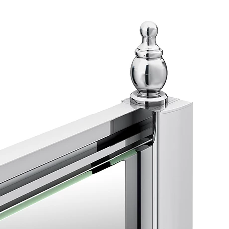 Chatsworth Chrome Shower Door + Side Panel Enclosure Concealed Screw Cover Profiles 1 Chatsworth Chrome Shower Door + Side Panel Enclosure Concealed Screw Cover Profiles