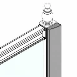 Chatsworth Chrome Shower Door + Side Panel Enclosure Concealed Screw Cover Profiles 6 Chatsworth Chrome Shower Door + Side Panel Enclosure Concealed Screw Cover Profiles -Chatsworth Shop CHTSCDSP n d3 460