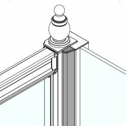 Chatsworth Chrome Shower Door + Side Panel Enclosure Concealed Screw Cover Profiles 7 Chatsworth Chrome Shower Door + Side Panel Enclosure Concealed Screw Cover Profiles -Chatsworth Shop CHTSCDSP n d4 460