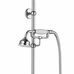 Chatsworth 1928 Traditional Exposed Valve Inc. Deluxe Arching Riser Kit, Diverter, 8" Rose + Handset 8 Chatsworth 1928 Traditional Exposed Valve Inc. Deluxe Arching Riser Kit, Diverter, 8" Rose + Handset -Chatsworth Shop CHTSPK1 d2 460