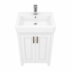 Chatsworth White Traditional Shower Bath Suite - 1700mm With Brushed Brass Screen + White Leg Set -Chatsworth Shop CHTWS17 d5 460