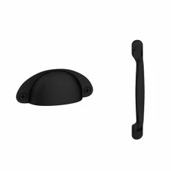 Chatsworth Matt Black Handle Pack For 300mm Cupboard Unit