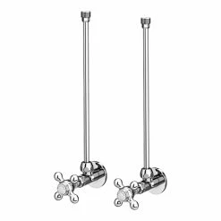 Chatsworth Crosshead Basin Tap Shut Off Valves - Chrome
