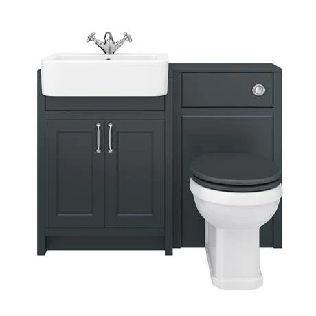 Chatsworth Traditional Graphite Semi-Recessed Vanity Unit + Toilet Package 6 Chatsworth Traditional Graphite Semi-Recessed Vanity Unit + Toilet Package - Image 6