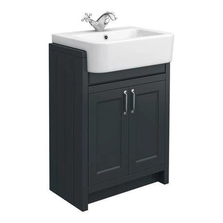 Chatsworth Traditional Graphite Semi-Recessed Vanity Unit + Toilet Package 2 Chatsworth Traditional Graphite Semi-Recessed Vanity Unit + Toilet Package - Image 2