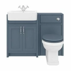 Chatsworth Traditional Blue Semi-Recessed Vanity Unit + Toilet Package 11 Chatsworth Traditional Blue Semi-Recessed Vanity Unit + Toilet Package -Chatsworth Shop CSR600WCBLU d5 460