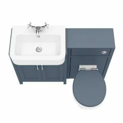 Chatsworth Traditional Blue Semi-Recessed Vanity Unit + Toilet Package 12 Chatsworth Traditional Blue Semi-Recessed Vanity Unit + Toilet Package -Chatsworth Shop CSR600WCBLU d6 460