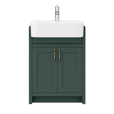 Chatsworth Traditional Green Semi-Recessed Vanity Unit + Toilet Package 3 Chatsworth Traditional Green Semi-Recessed Vanity Unit + Toilet Package - Image 3