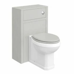Chatsworth Traditional Grey Semi-Recessed Vanity Unit + Toilet Package -Chatsworth Shop CSR600WCGRy d2 460