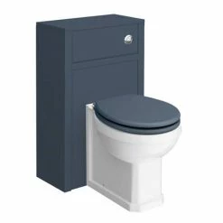 Chatsworth Traditional Blue Semi-Recessed Vanity Unit W. Matt Black Handles + Toilet Package 7 Chatsworth Traditional Blue Semi-Recessed Vanity Unit W. Matt Black Handles + Toilet Package -Chatsworth Shop CSR6WCBLUMB d2 460