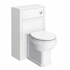 Chatsworth Traditional White Semi-Recessed Vanity Unit W. Matt Black Handles + Toilet Package -Chatsworth Shop CSR6WCWHTMB n d2 460