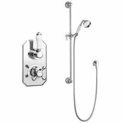Chatsworth 1928 Traditional Shower Package With Concealed Valve + Slide Rail Kit