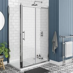 Chatsworth Traditional 1200 X 800mm Sliding Door Shower Enclosure + Tray