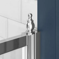 Alternative view of Chatsworth Traditional 800 X 800mm Hinged Door Shower Enclosure Without Tray