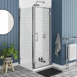 Chatsworth Traditional 800 X 800mm Hinged Door Shower Enclosure Without Tray