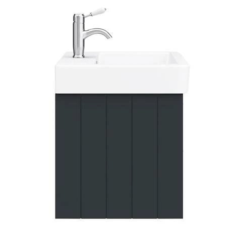 Chatsworth Traditional Graphite 560mm 2 Drawer Wall Hung Vanity 6 Chatsworth Traditional Graphite 560mm 2 Drawer Wall Hung Vanity - Image 6