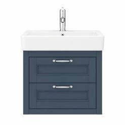 Chatsworth Traditional Blue 560mm 2 Drawer Wall Hung Vanity 10 Chatsworth Traditional Blue 560mm 2 Drawer Wall Hung Vanity -Chatsworth Shop CWH560BLU2D d4 460