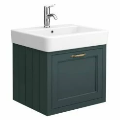 Chatsworth Wall Hung Green Vanity With Brass Handle & Low Level Toilet 7 Chatsworth Wall Hung Green Vanity With Brass Handle & Low Level Toilet -Chatsworth Shop CWH560GRNBLL d2 460