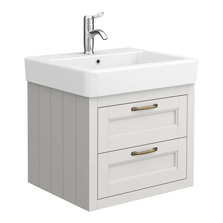 Chatsworth Traditional Grey 560mm 2 Drawer Wall Hung Vanity 1 Chatsworth Traditional Grey 560mm 2 Drawer Wall Hung Vanity