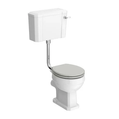 Chatsworth Wall Hung Grey Vanity With Brass Handle & Low Level Toilet 5 Chatsworth Wall Hung Grey Vanity With Brass Handle & Low Level Toilet - Image 5