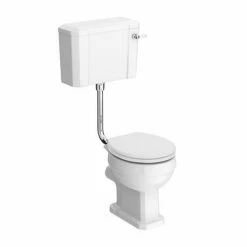 Chatsworth Wall Hung White Vanity With Brass Handle & Low Level Toilet -Chatsworth Shop CWH560WHTBLL d4 460