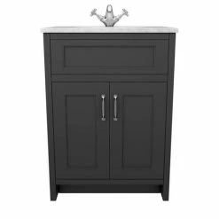 Chatsworth White Marble Traditional Graphite Vanity Unit + Toilet Package 10 Chatsworth White Marble Traditional Graphite Vanity Unit + Toilet Package -Chatsworth Shop CWM610WCBLK n d2 460