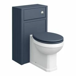 Alternative view of Chatsworth White Marble Traditional Blue Vanity Unit + Toilet Package