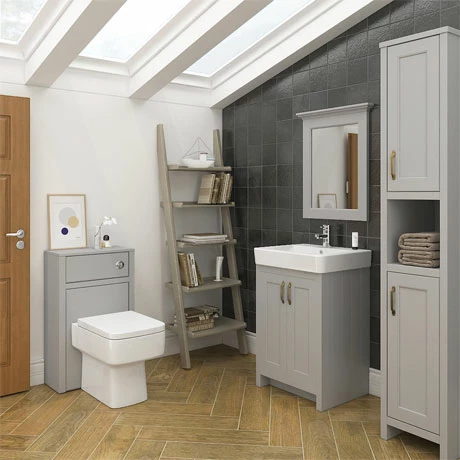 Chatsworth 3-Piece Traditional Grey Bathroom Suite 1 Chatsworth 3-Piece Traditional Grey Bathroom Suite
