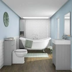 Alternative view of Chatsworth Traditional 500mm Grey Toilet Unit + Pan
