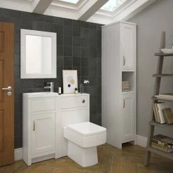 Alternative view of Chatsworth Traditional White Small Vanity - 400mm Wide