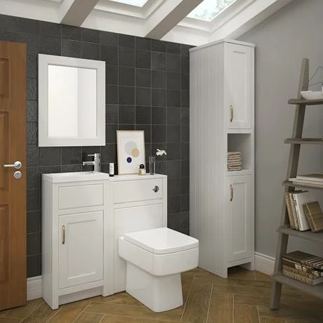 Chatsworth Traditional White Small Vanity - 400mm Wide 2 Chatsworth Traditional White Small Vanity - 400mm Wide - Image 2