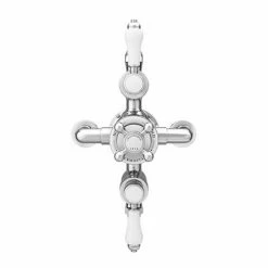 Chatsworth 1928 Triple Exposed Thermostatic Shower (inc. Valve, Elbow, Handset + Fixed Shower Head) -Chatsworth Shop EG LY 25V PK1 d6 460