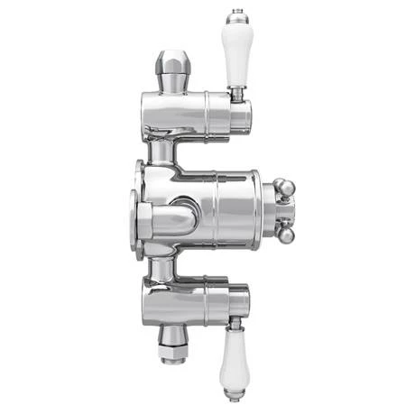 Chatsworth 1928 Traditional Triple Exposed Thermostatic Shower Valve 2 Chatsworth 1928 Traditional Triple Exposed Thermostatic Shower Valve - Image 2