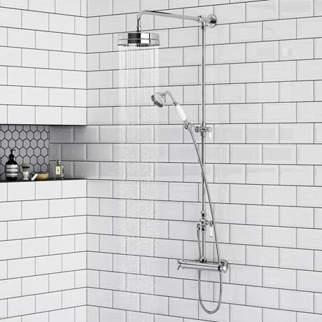 Chatsworth Traditional Crosshead Top Outlet Thermostatic Bar Shower Valve 3 Chatsworth Traditional Crosshead Top Outlet Thermostatic Bar Shower Valve - Image 3