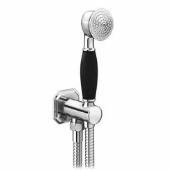 Alternative view of Chatsworth Black Traditional Outlet Elbow With Parking Bracket, Flex & Handset
