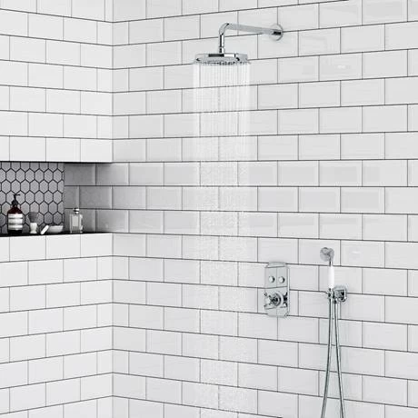 Chatsworth 1928 Traditional Two Outlet Push-Button Shower Valve 2 Chatsworth 1928 Traditional Two Outlet Push-Button Shower Valve - Image 2