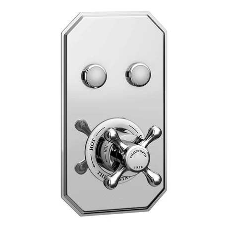 Chatsworth 1928 Traditional Two Outlet Push-Button Shower Valve 1 Chatsworth 1928 Traditional Two Outlet Push-Button Shower Valve