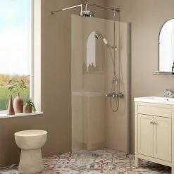 Chatsworth Thermostatic Shower With Diverter, Rigid Riser & Fixed Head -Chatsworth Shop EG TCK 10 d4 460