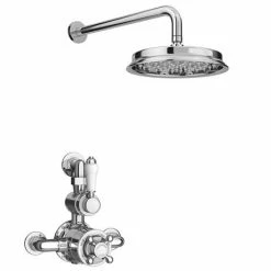 Chatsworth 1928 Twin Exposed Thermostatic Shower Pack (inc. Valve, Elbow + Fixed Shower Head) 9 Chatsworth 1928 Twin Exposed Thermostatic Shower Pack (inc. Valve, Elbow + Fixed Shower Head) -Chatsworth Shop EGLY24V PK1 d6 460