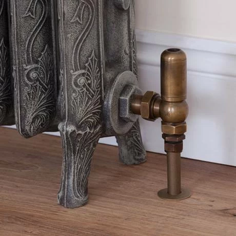 Chatsworth Traditional Daisy Wheel Angled Radiator Valves Rustic Brass 3 Chatsworth Traditional Daisy Wheel Angled Radiator Valves Rustic Brass - Image 3