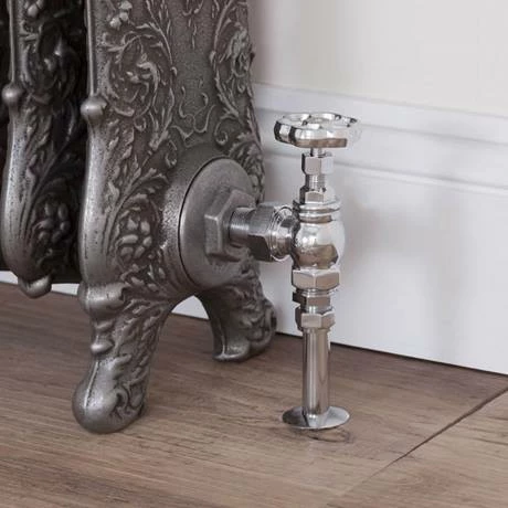 Chatsworth Traditional Daisy Wheel Angled Radiator Valves Chrome 2 Chatsworth Traditional Daisy Wheel Angled Radiator Valves Chrome - Image 2